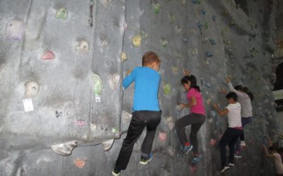 Los alumnos de 5º de Primaria visitan el aula de escalada