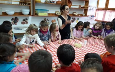 Los alumnos de 2º en la granja